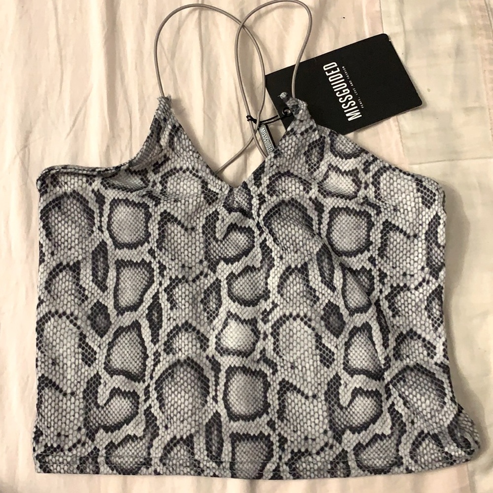Leopard print stylish crop top